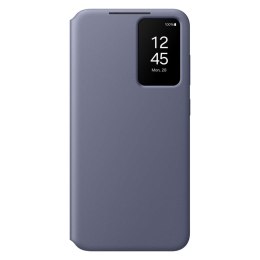 Oryginalne etui pokrowiec do Samsung Galaxy S24+ kieszeń na kartę Smart View Wallet fioletowe