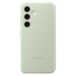 Oryginalne etui pokrowiec do Samsung Galaxy S24 kieszeń na kartę Smart View Wallet jasnozielone