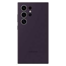 Oryginalne etui silikonowe pokrowiec do Samsung Galaxy S24 Ultra Silicone Case ciemnofioletowe