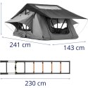 Namiot dachowy turystyczny do samochodu 240 x 140 x 130 cm