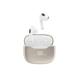 Słuchawki bezprzewodowe Bluetooth 5.1 TWS U15N LED białe