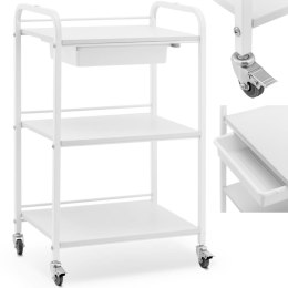 Wózek pomocnik kosmetyczny 1 szuflada 3 półki do 80 kg 54 x 38 x 90 cm - biały