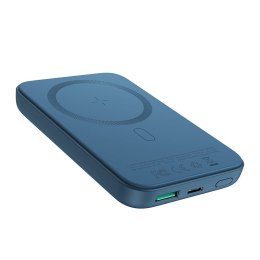 Mini Power Bank 10000mAh magnetyczny z ładowarką QC PD USB USB-C niebieski