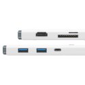 Wielofunkcyjny HUB Lite Series USB-C 2x USB PD HDMI SD/TF biały