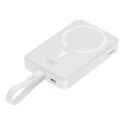 Mini Powerbank MagSafe 10000mAh 20W z kablem Lightning do iPhone 0.3m biały