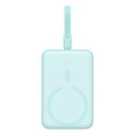 Mini Powerbank MagSafe 10000mAh 20W z kablem Lightning do iPhone 0.3m niebieski