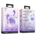 Słuchawki bezprzewodowe T9 Bluetooth 5.3 douszne USB-C fioletowe